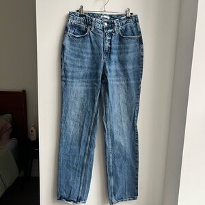 Good American Blue Straight Leg Jeans
